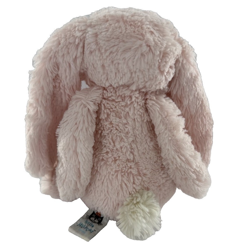 Little Jellycat London Bashful Pink Bunny Rabbit 11" Plush Baby Toy Chime Rattle - Picture 4 of 10